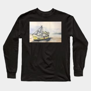 The Boat on New Quay Beach Long Sleeve T-Shirt